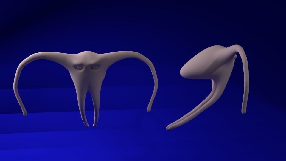 monster two octopuses 3D model_0