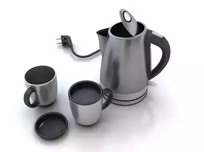 Electric Kettle and Mugs