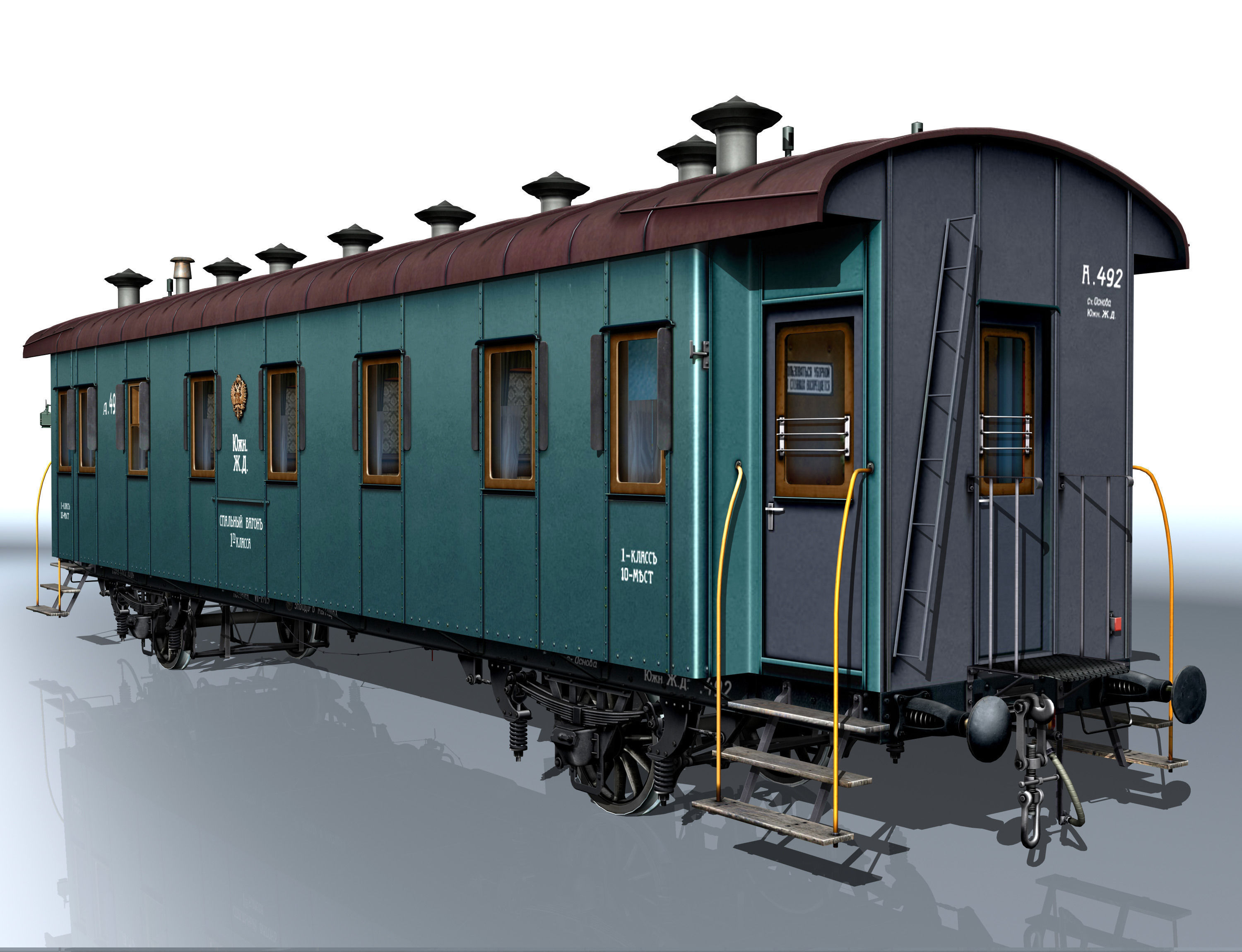 2-axle passenger car 3D model_4