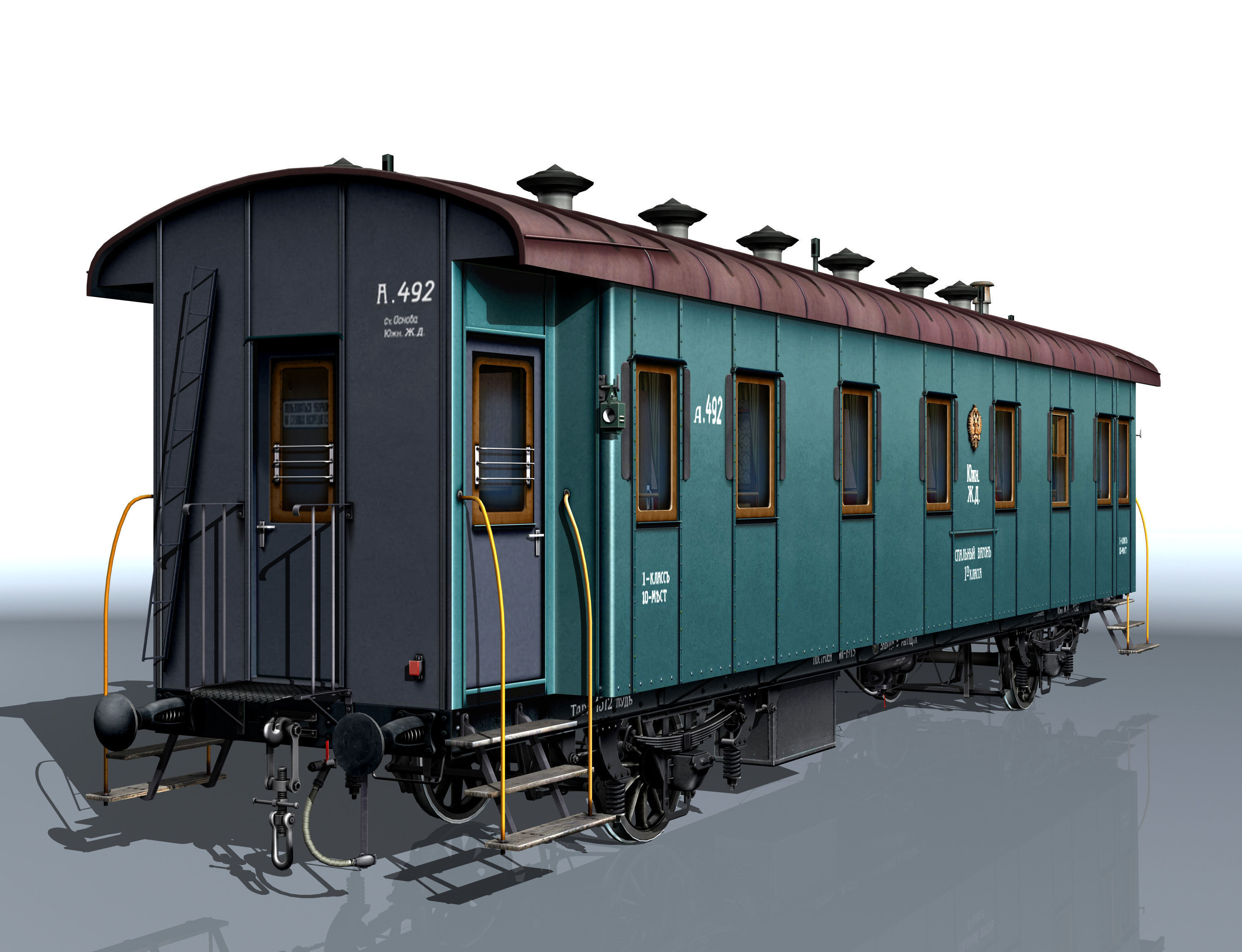 2axle passenger car 3D Model .max .obj .3ds .fbx