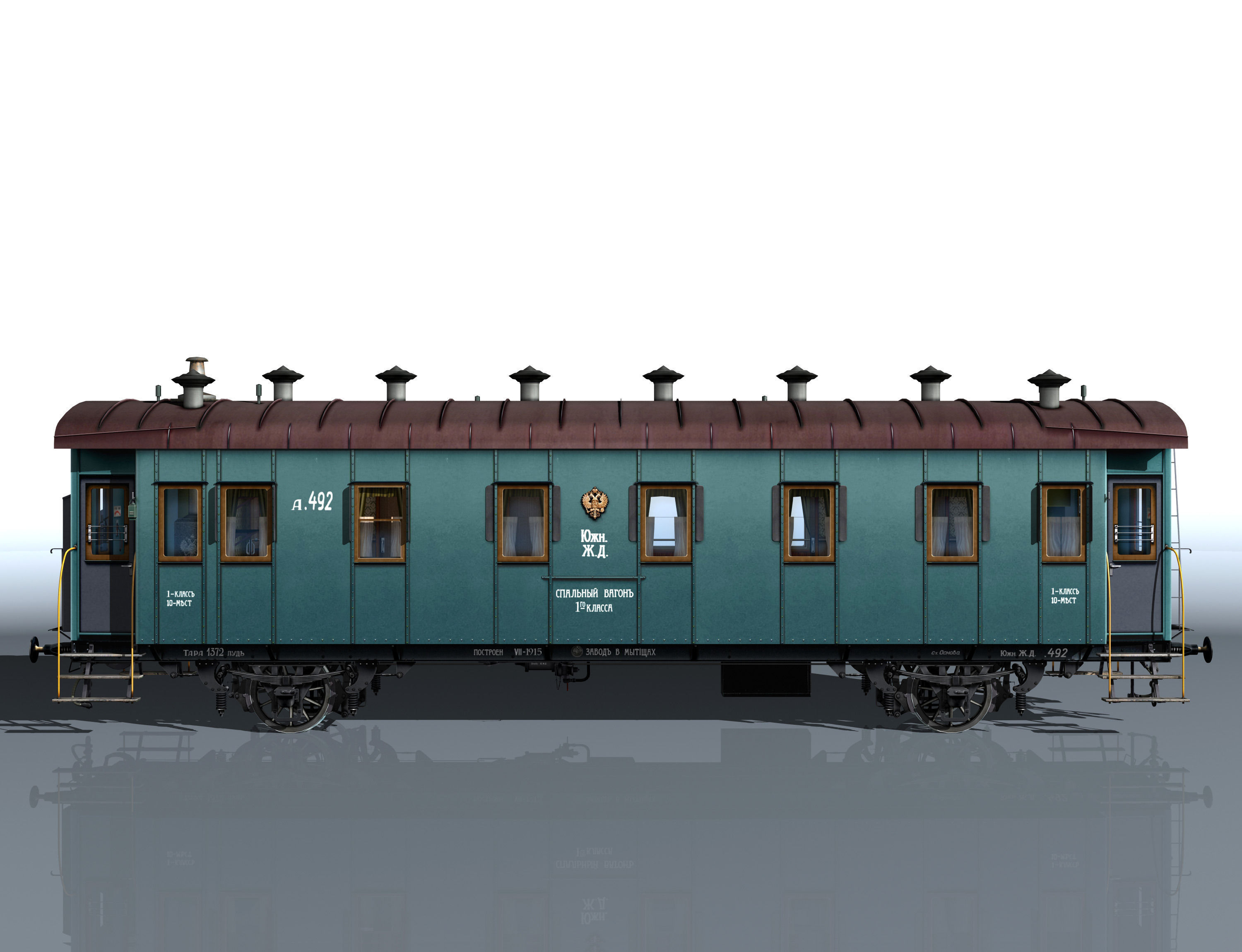 2-axle passenger car 3D model_1