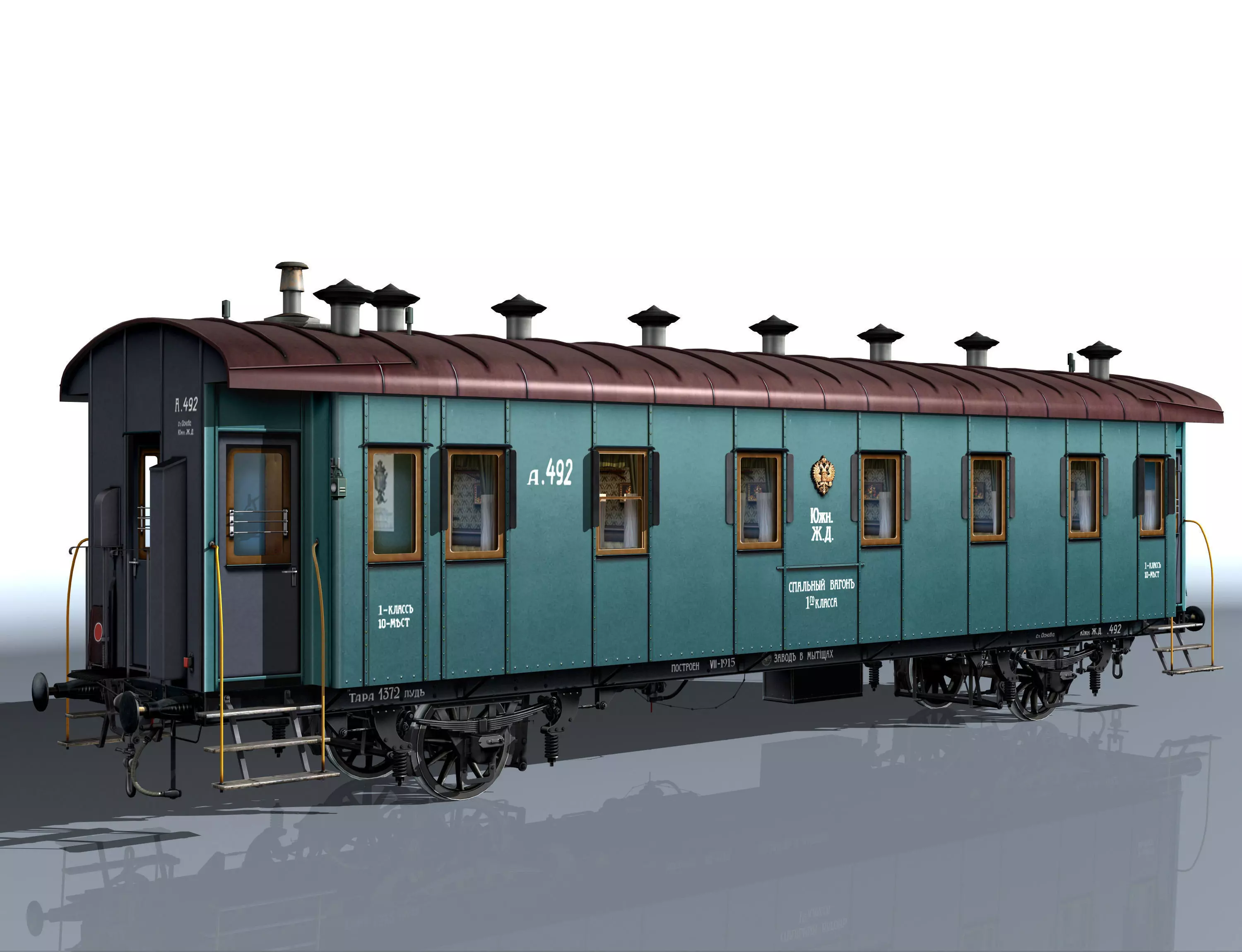 2-axle passenger car 3D model_0