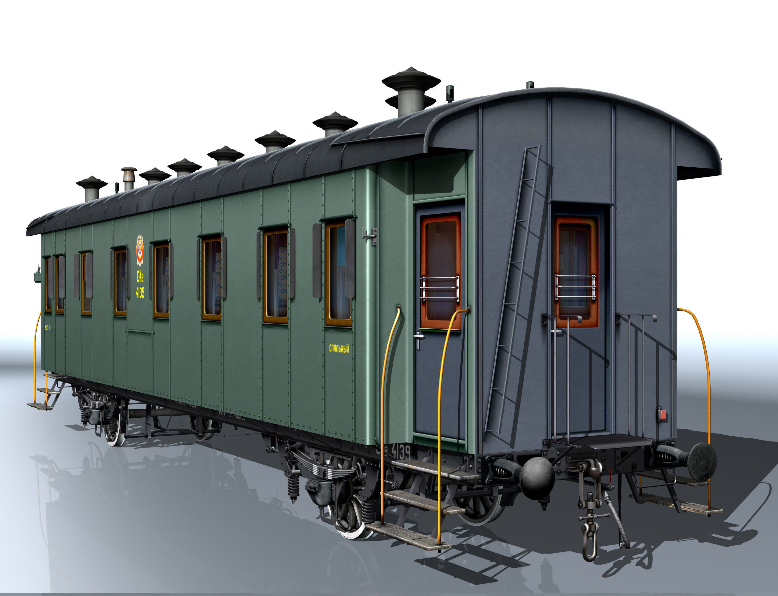 carriage passenger 2-axles 3D model_5