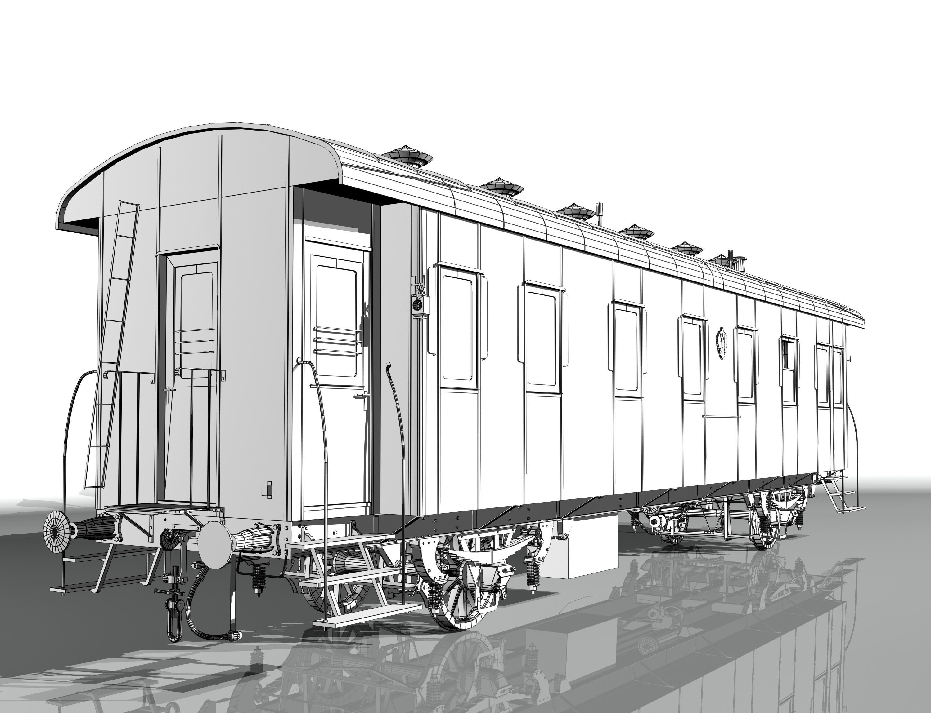 carriage passenger 2-axles 3D model_12