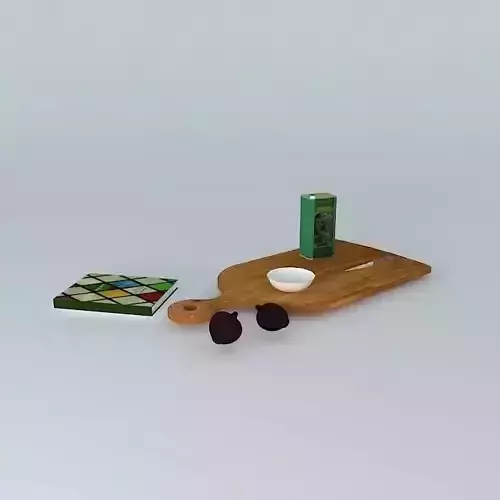 chopping board olive oil knife onions cookery book