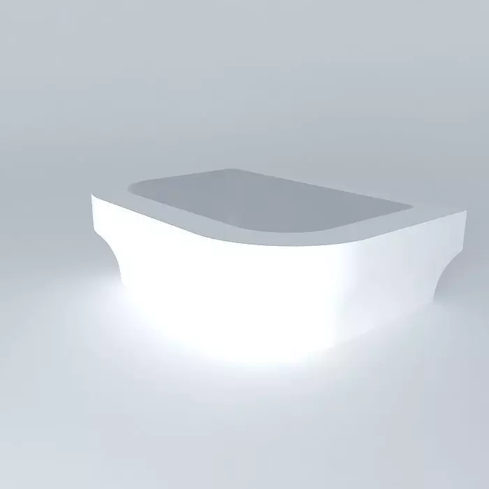 Basin Happy D no tap holes 3D model