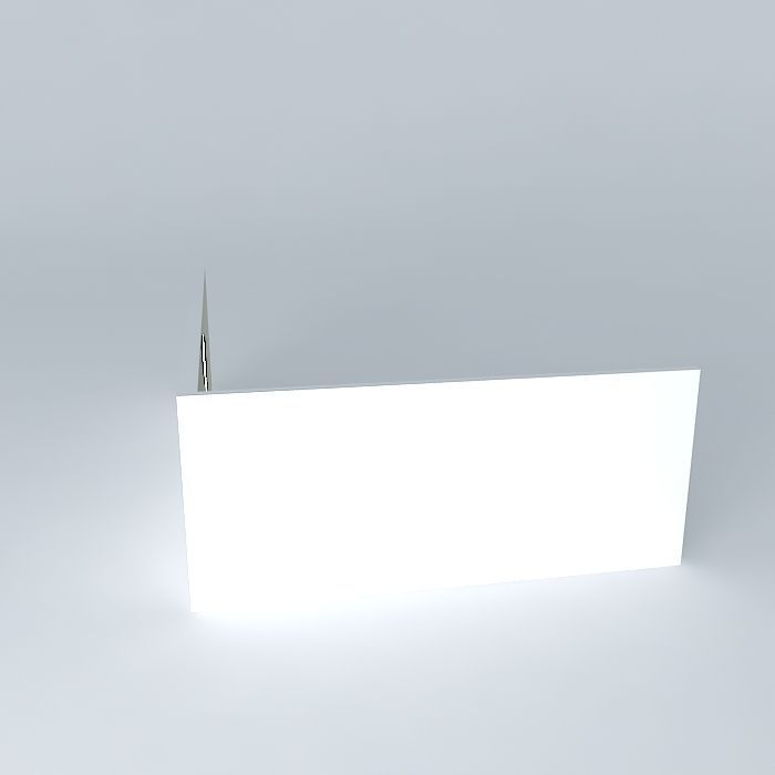 Bedroom set wall with window 3D model_2