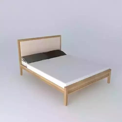 Kingsize double bed with bedding