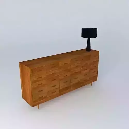 Multi drawer wooden chest