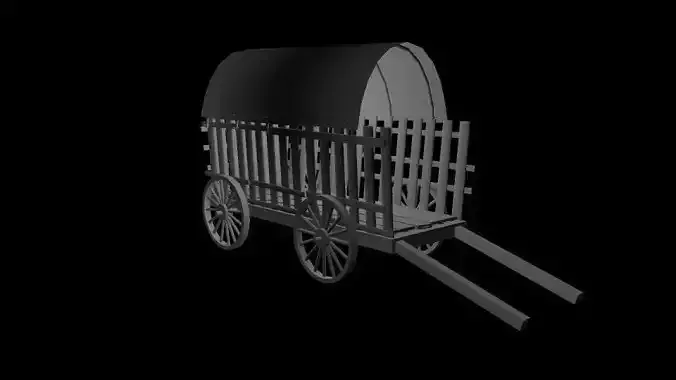 Horse Cart Free low-poly 3D model