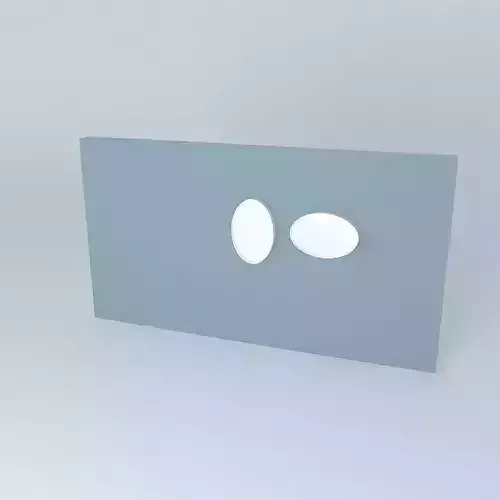 Walnut oval wall mirror