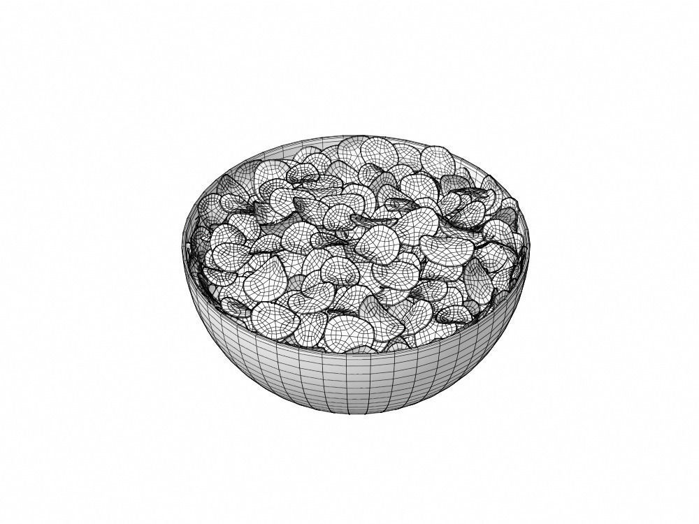 Big Bowl Of Potato Chips 3D model_2