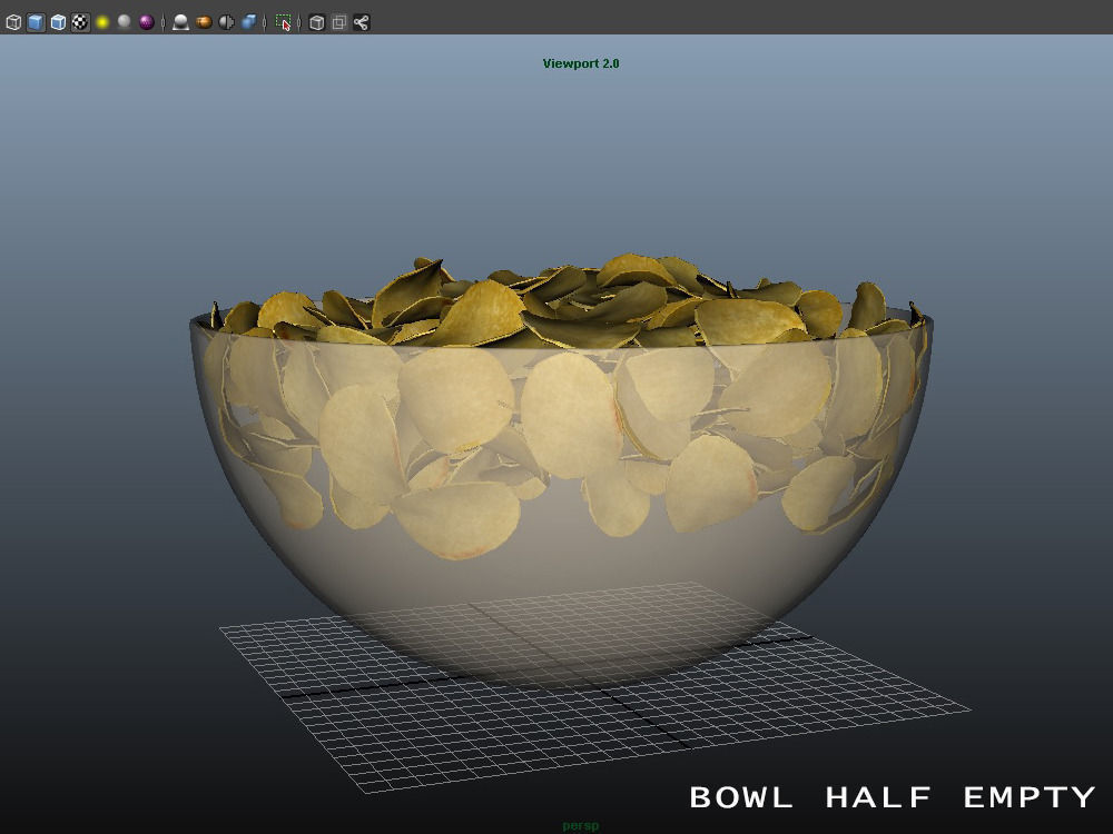 Big Bowl Of Potato Chips 3D model_10