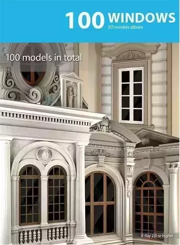 Window Collection windows and doors for book windows 3D model