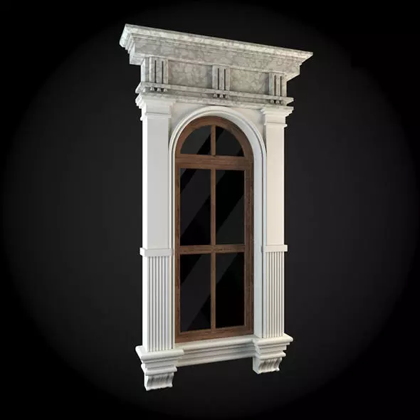 Window ornate 3D model_0