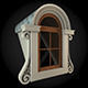 Window with ornate design 3D model_1