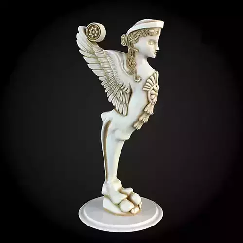 Sculpture statue of bird with wings
