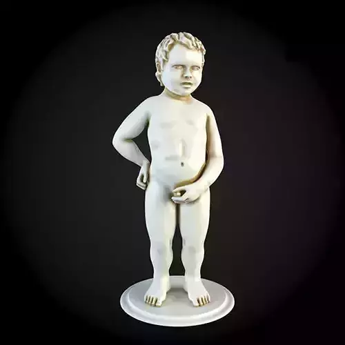 Sculpture statue of young boy