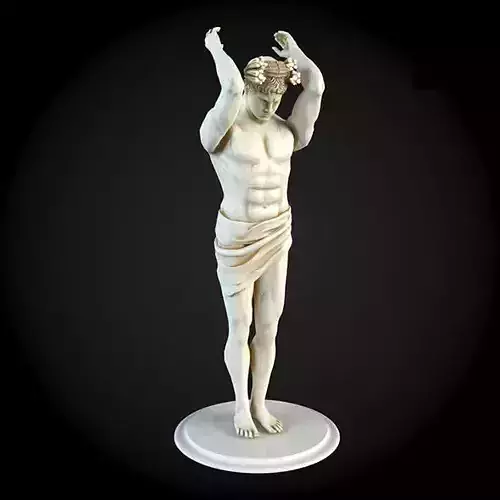 Sculpture statue of greek god