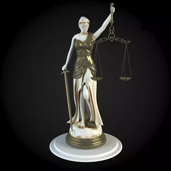 Sculpture statue of justice 3D model