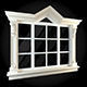 Window with arches and columns 3D model_1
