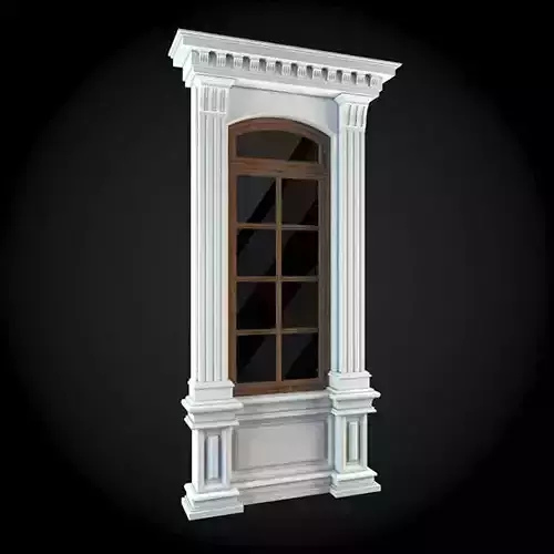 Window with wooden frame