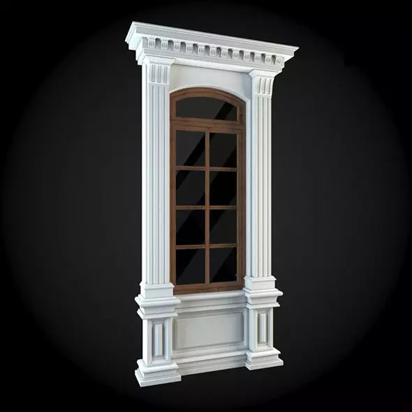 Window with wooden frame 3D model | CGTrader