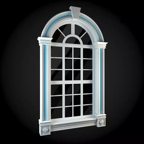 Window with trim 3D model_0