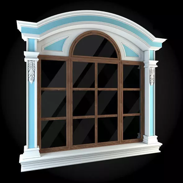 Window with trim 3D model_0