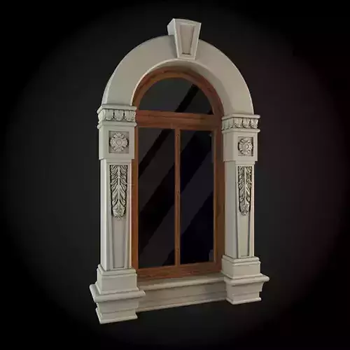 Window with ornate carvings