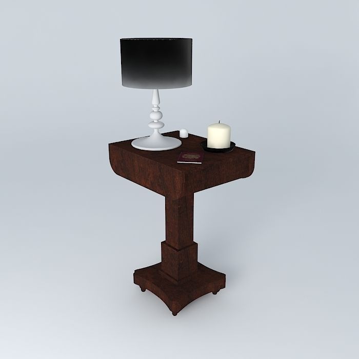 Antique extending hall table lamp candle p... 3D Model MAX ...
