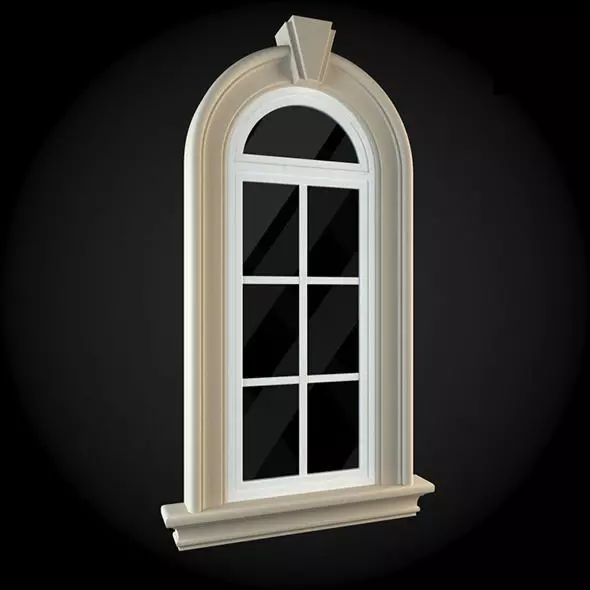 Window arched 3D model_0