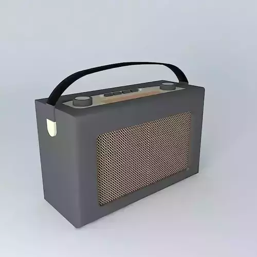 Roberts radio retro black leather