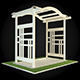 Pergola arbour 3D model_1