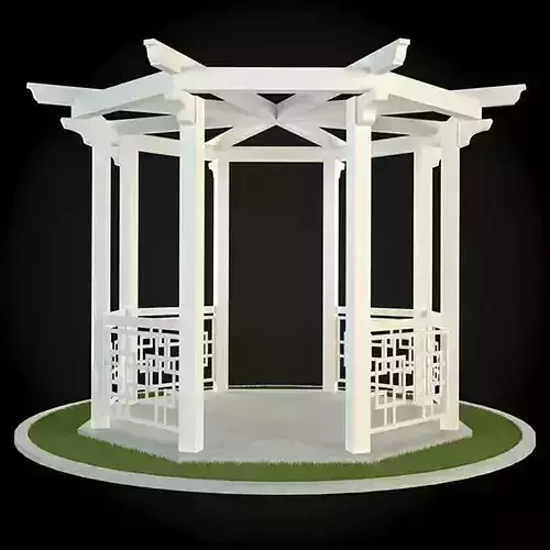 Pergola gazebo 3D model