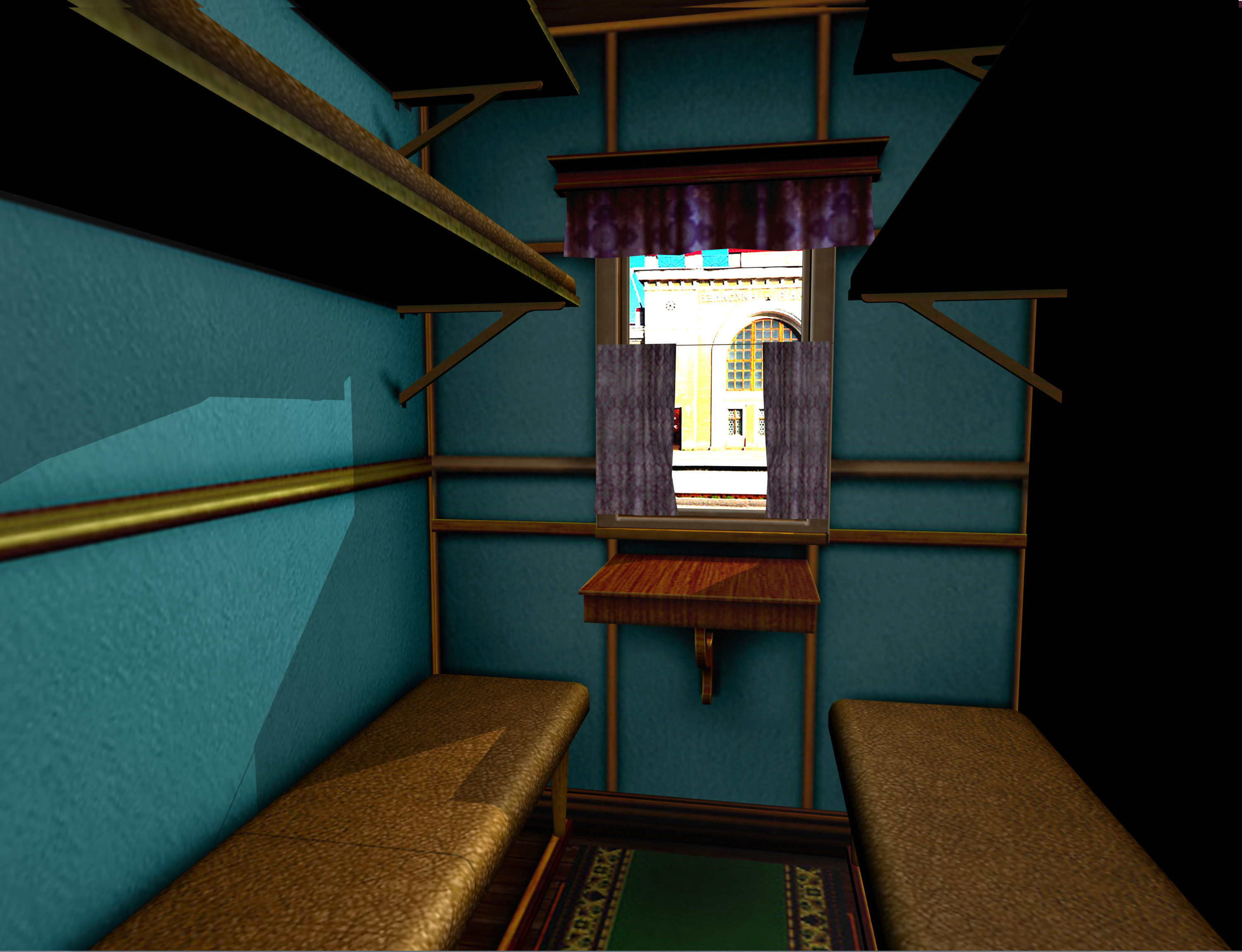 Passenger wagon 3D model_7