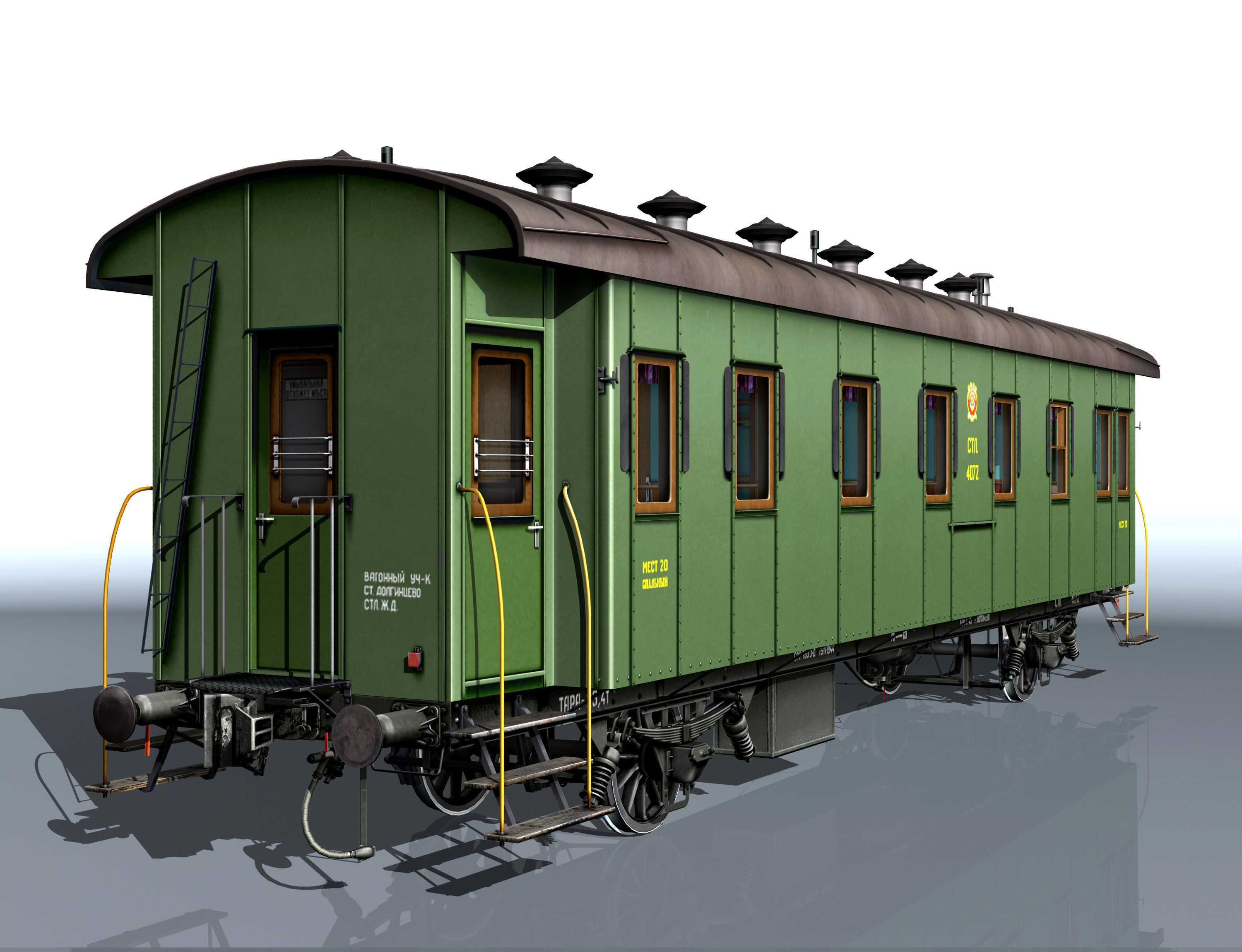 Passenger wagon 3D model_5