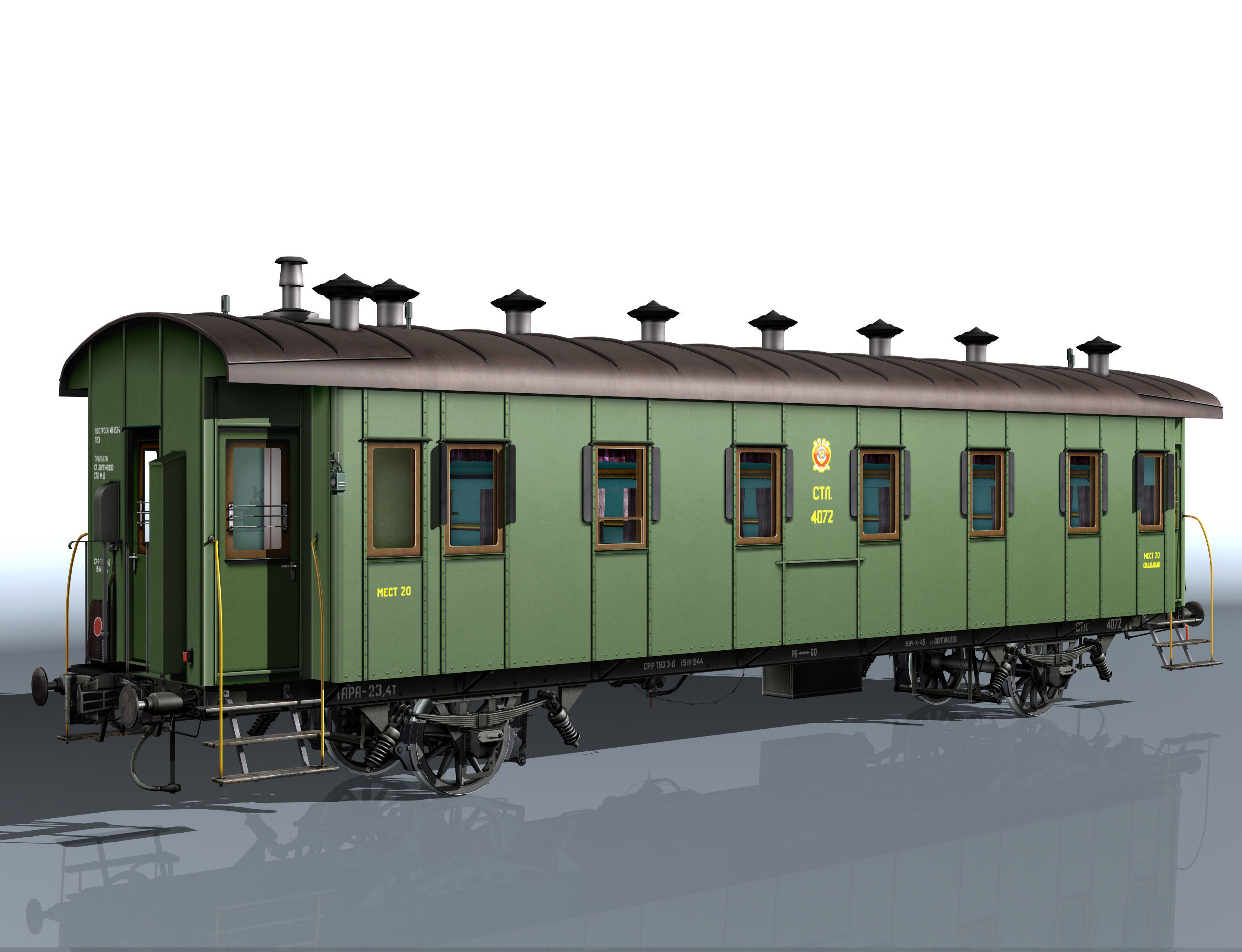 Passenger wagon 3D model_6
