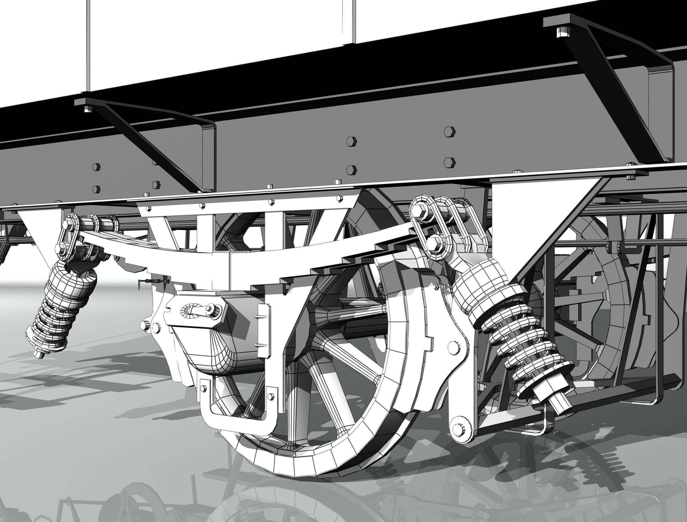Passenger wagon 3D model_12