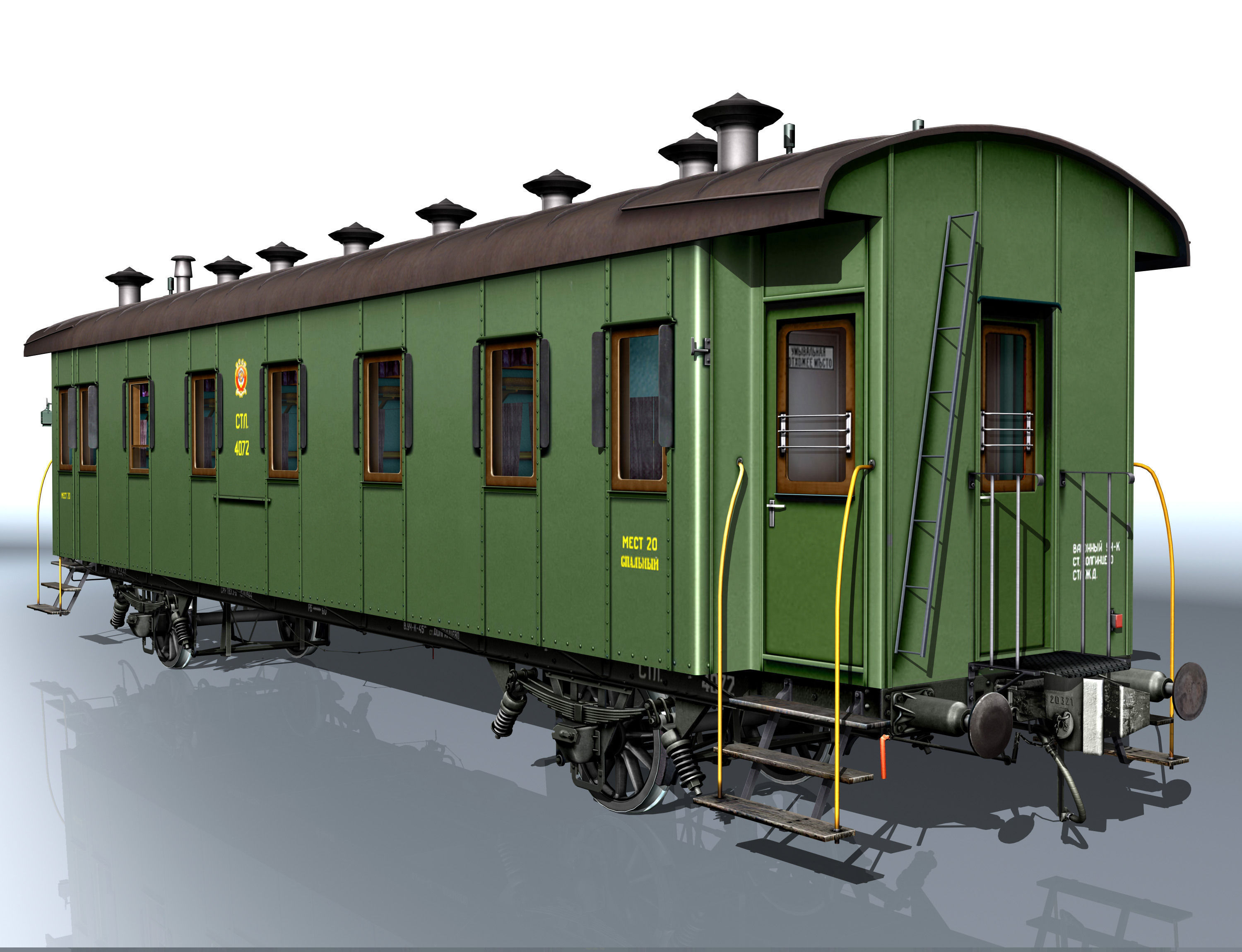 Passenger wagon 3D model_3
