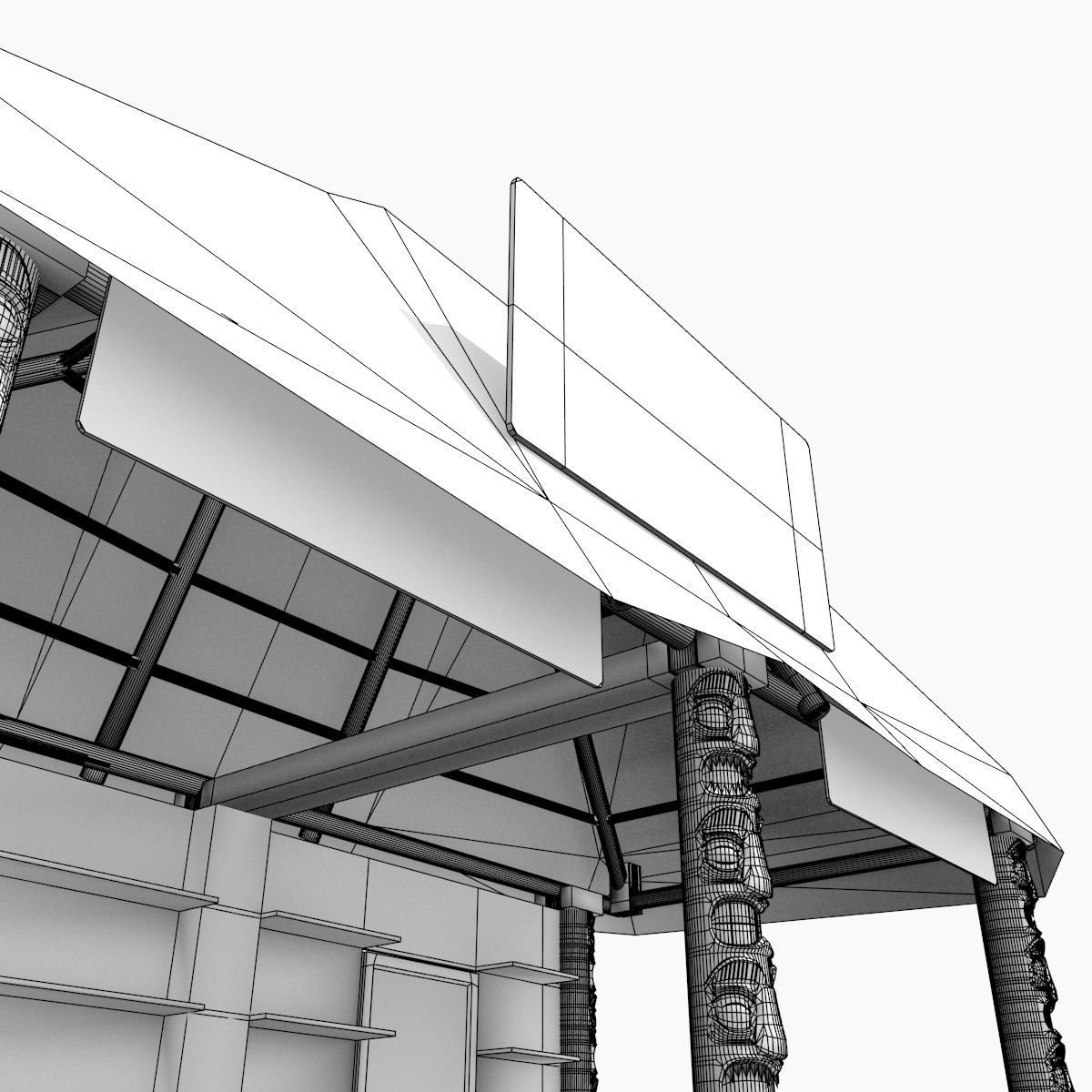 Kiosk on the beach 3D model_15