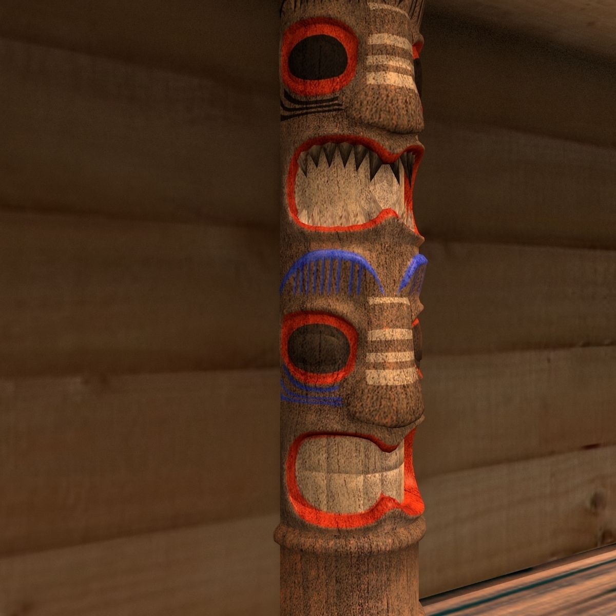 Kiosk on the beach 3D model_8