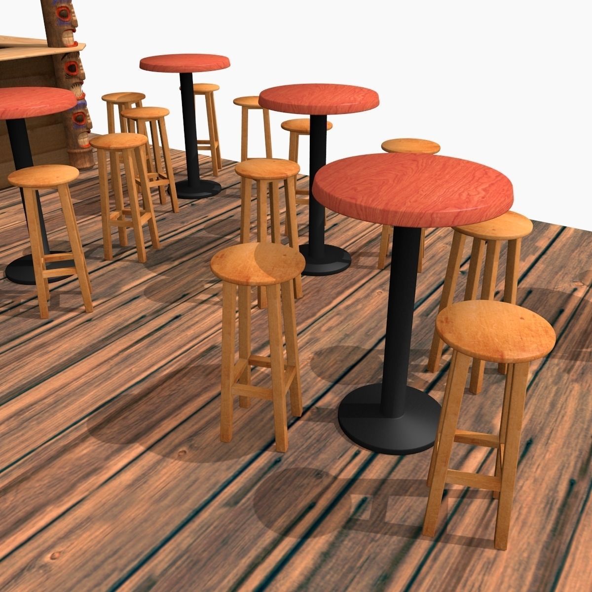 Kiosk on the beach 3D model_9