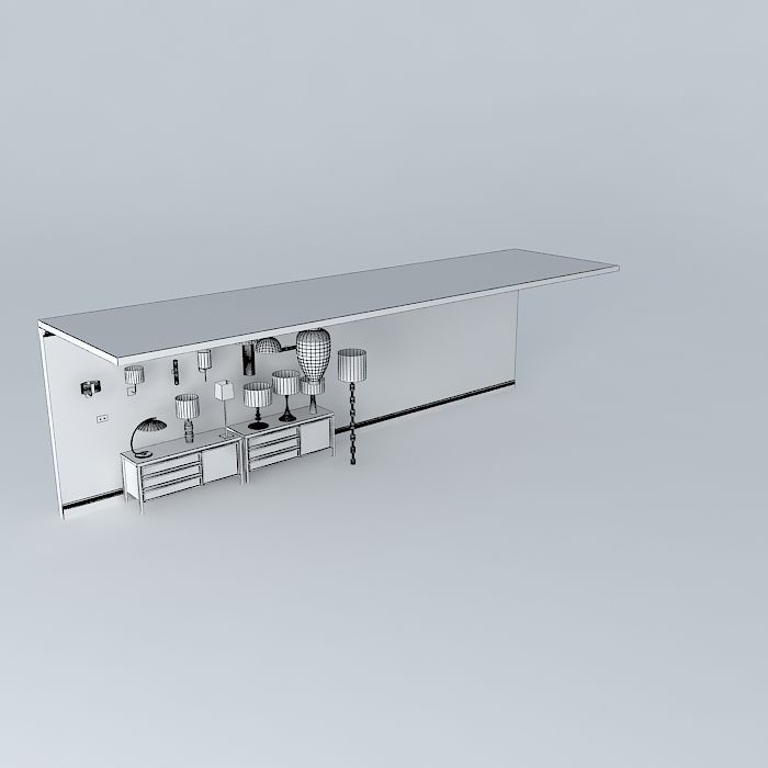 Various domestic lights 3D model_3