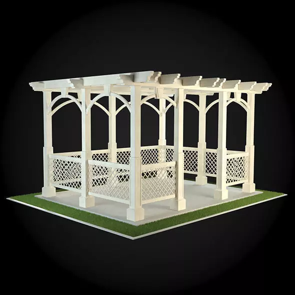 Pergola 3D model_0