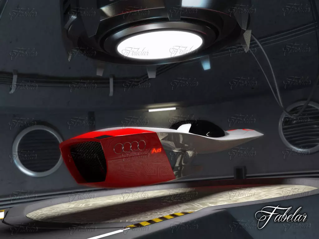 Audi Calamaro and garage 3D model_0