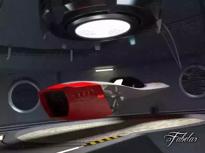 Audi Calamaro and garage 3D model