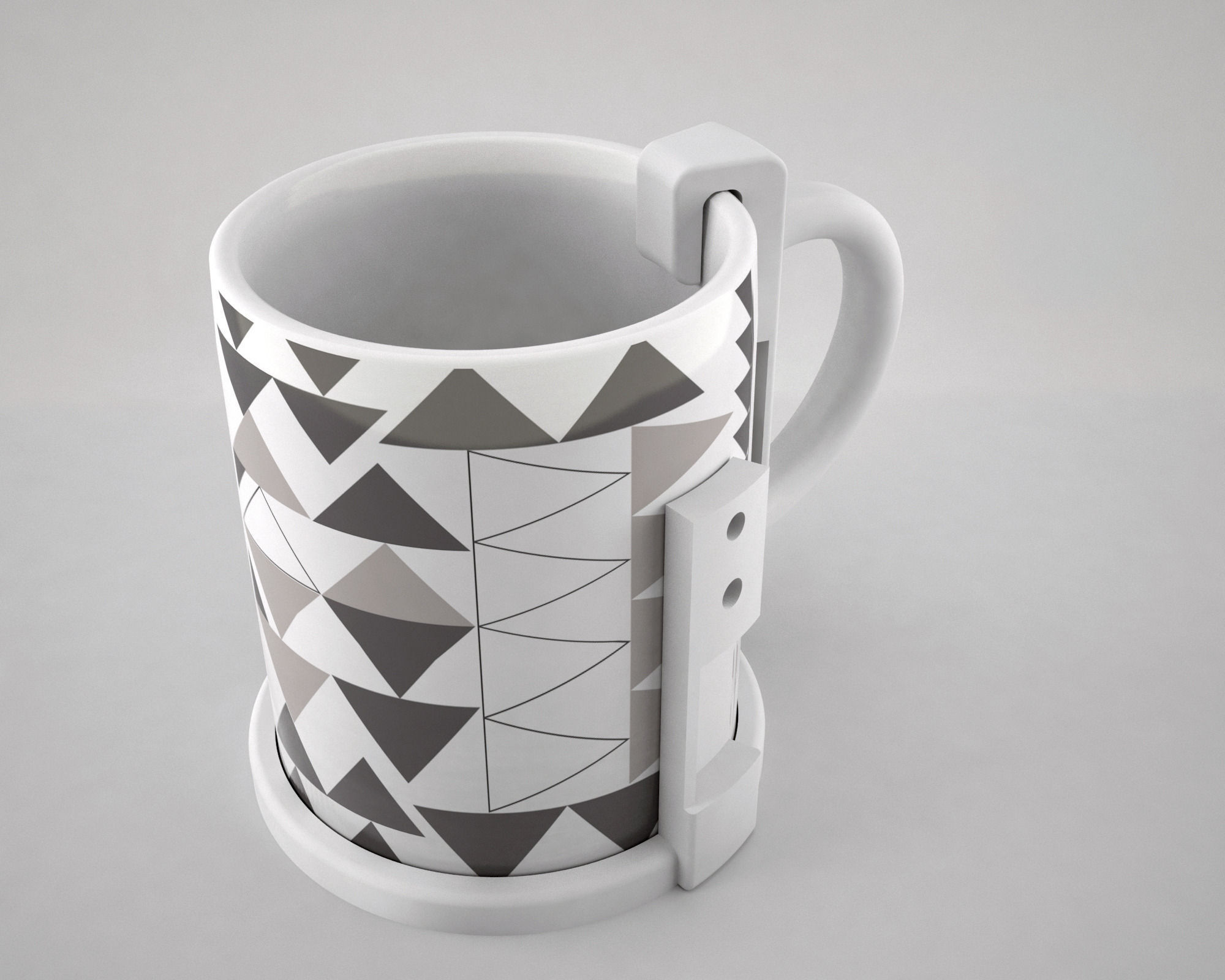 Cup Handle 3D print model_3