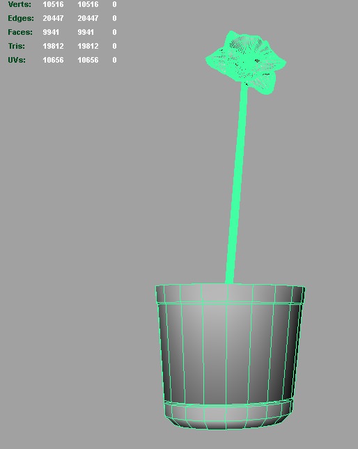 Daffodil dafolli in cup 3D model_3