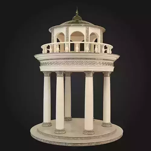 Gazebo with columns on top